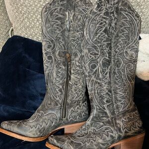 Durango Charcoal Western Heeled Boots